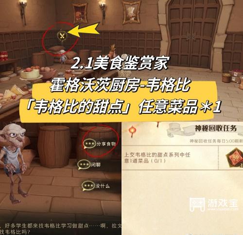 哈利波特魔法觉醒2.1美食鉴赏家攻略
