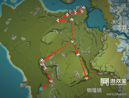 原神琉璃袋采集路线图攻略