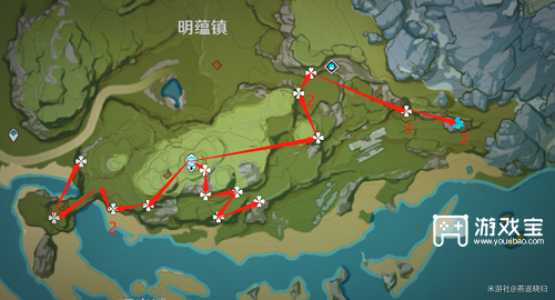 原神琉璃袋采集路线图攻略
