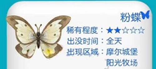 摩尔庄园粉蝶位置攻略