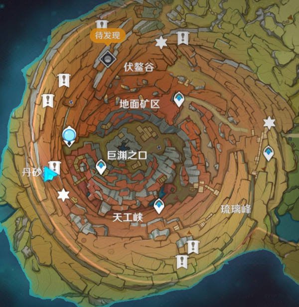 原神层岩巨渊老石位置分布图