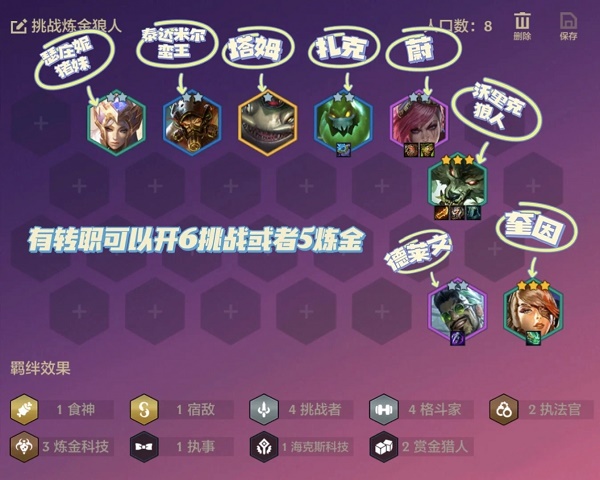 金铲铲之战挑战狼人阵容搭配攻略