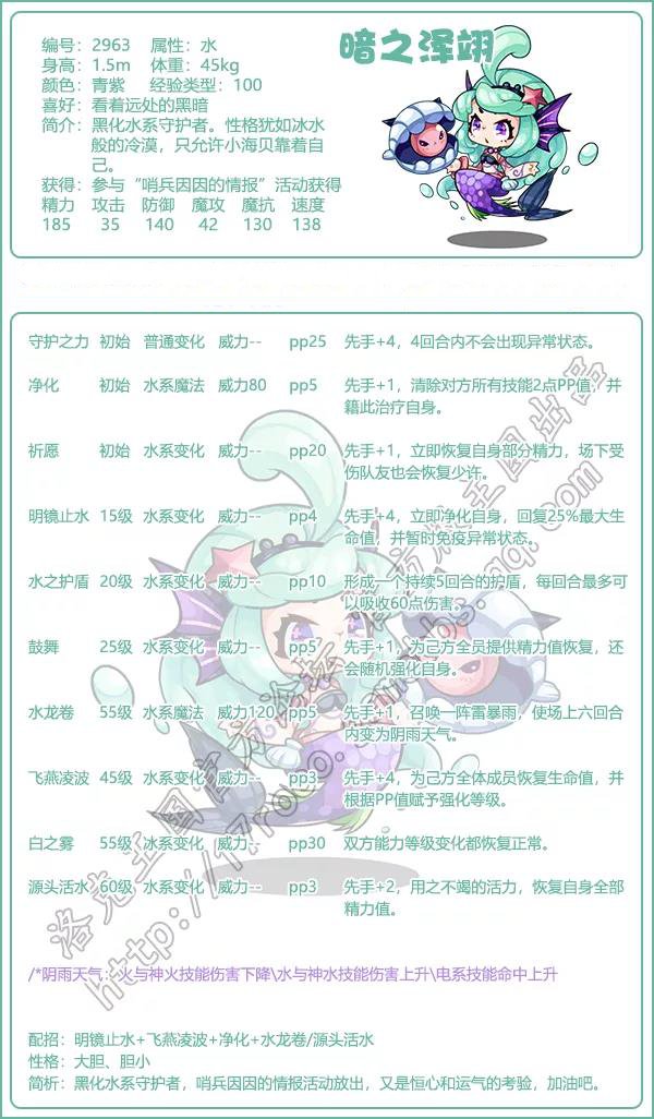洛克王国暗之泽翊技能表