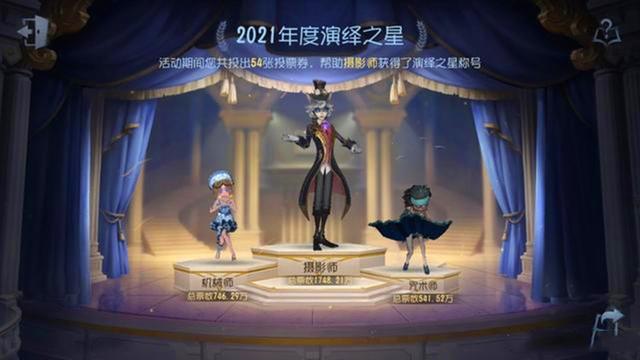 第五人格演绎之星排行榜结果分享